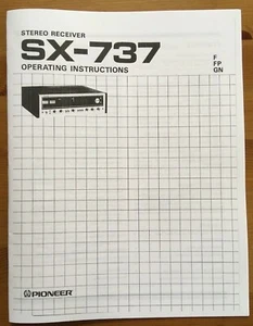 Receptor estéreo AM/FM Pioneer SX-737 - Manual del propietario e instrucciones de funcionamiento - Imagen 1 de 3