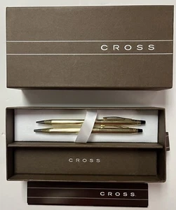 10KT Gold Cross Pen And Pencil Set - vintage - Picture 1 of 5