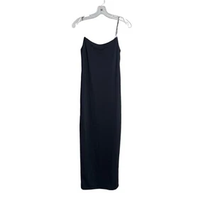 Zara Women's Large L LG Black bodysuit long MAxi Black dress spaghetti straps - Bild 1 von 10