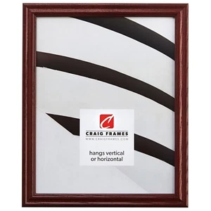 Cornice portafoto rosso ciliegio .75" - legno duro stile tradizionale - scegli la tua misura - Foto 1 di 9