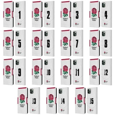 ENGLAND RUGBY UNION 2020/21 PLAYERS HOME KIT LEATHER BOOK CASE FOR APPLE iPHONE - Image 1 of 4