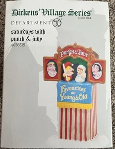 NEU Department 56 Dickens Village Serie Samstags mit Punch & Judy KOSTENLOSER VERSAND - Bild 1 von 6
