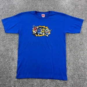 Vintage Shortys Skateboards Shirt Mens Large Blue Doh Doh Cartoon - Picture 1 of 5
