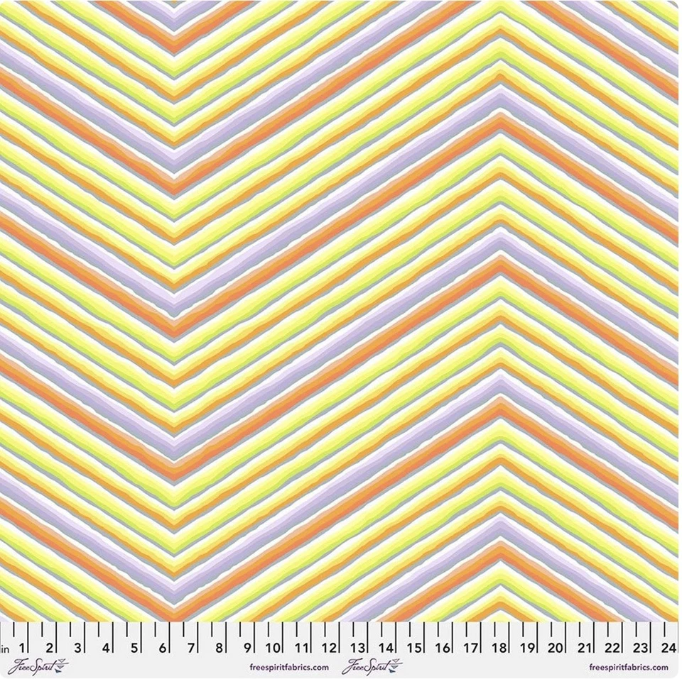Free Spirit Kaffe Fassett Chevron Stripe Yellow Cotton Fabric By The Yard - Image 1 of 1