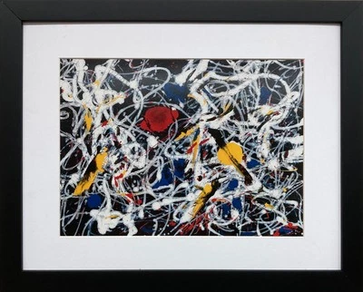Jackson Pollock "Number 15, 1948 " CUSTOM FRAMED Art Abstract Contemporary - Image 1 of 3