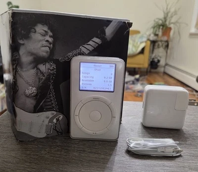 iPod Classic 1-го поколения 10 ГБ M8541 работает! с оригинальной коробкой - Джими Хендрикс - Изображение 1 из 4