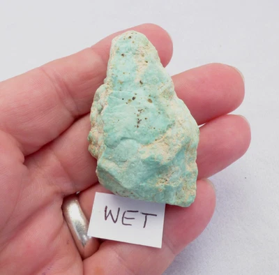 Solid Turquoise Mineral Specimen  Island Park Idaho Natural Unpolished 5cm 38g - Image 1 of 4