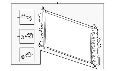 Genuine GM Radiator Assembly 13393984 - Image 1 of 4