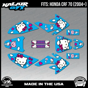 Graphics Kit for Honda CRF70 All Years CRF 70 CRF-70 Meow Series - Cyan - Picture 1 of 4