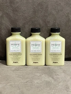 HEMPZ COLOR PRESERVE SHAMPOO - 2.5 OZ EACH TRAVEL SIZE - 3 PACK - Image 1 of 3
