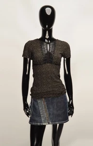 Vive Maria Y2K Polka Dot Black Whimsigoth Short Sleeve Top Size S - Picture 1 of 8