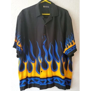 Wingo Hemd Herren XXLarge XXL Kurzarm FLAMES - Bild 1 von 8