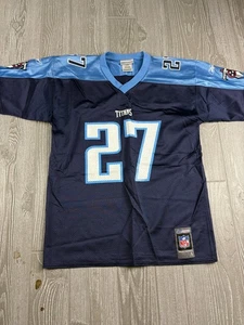 VTG Tennesse Titans Jersey Reebok Youth Large #27 Eddie George NFL - Picture 1 of 9