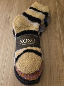 Three Pair Of Woman’s Fuzzy Socks By XOXO Size 9-11,  Shoe Size 4-10 - Picture 1 of 1