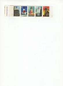 STAMPS US Lighthouses Scott#  2973a Booklet 1 pane 5 x 0.32 cent stamps - Picture 1 of 2