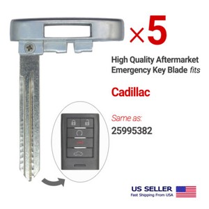 5x Emergency Insert Key Blade For Cadillac Same as 25995382