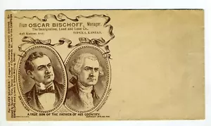 CUBIERTA POSTAL - ILL. WM JENNINGS BRYAN - 1896 - TIERRA DE INMIGRACIÓN Y PRÉSTAMO CO A - Imagen 1 de 2