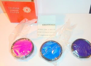 TELESAR EXOTIC COLOR NEW FILTER SET 49MM M&M PINK - ELECTRIC BLUE & PURPLE - Picture 1 of 9