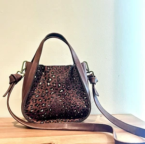 MADEWELL Umhängetasche braun Leder Kalbshaar Leopard Sydney Crossbody - Bild 1 von 12