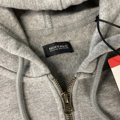 Buffalo David Bitton Men's 1/4 Half 1/2 Zip Fleece Hoodie Sweatshirt GRAY MEDIUM - Image 1 of 4