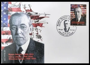 NORTH MACEDONIA 2024 - The 100 ANNIVERSARY OF THE DEATH OF WOODROW VILSON FDC - Picture 1 of 1