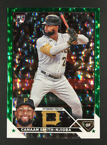 Canaan Smith Njigba RC US187 Green Foil /499 2023 Topps Update Series Pirates