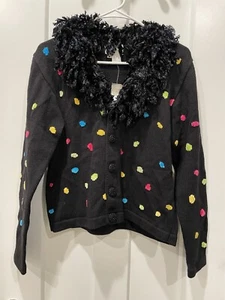 Just B schwarzer kurz geschnittener Pullover Medium neu mit Etikett Einzelhandel $ 120,00 - Bild 1 von 4