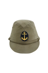 WWII Japanese IJN Navy Third Type EM field cap Khaki later size: S - Imagen 1 de 2