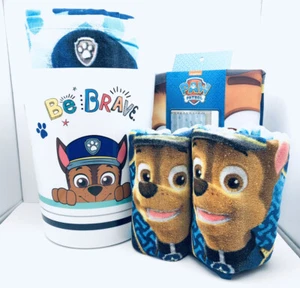 PAW Patrol 5 Piece Kids Bathroom Set Towels Wastebasket Shower Curtain - Picture 1 of 6