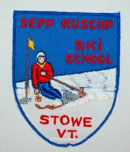 VINTAGE Patch SEPP RUSCHP SKISCHULE VT Made in Switzerland 60er Jahre SELTENER FUND - Bild 1 von 3