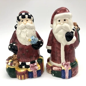 Debbie Mumm Santa Salt Pepper Shakers by Sakura Bluebird Gift Sack Kitsch 2 - Picture 1 of 7