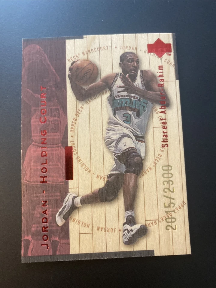 1998-99 Hardcourt Holding Court Red /2300 Shareef Abdur-Rahim Michael Jordan HOF - Image 1 of 2