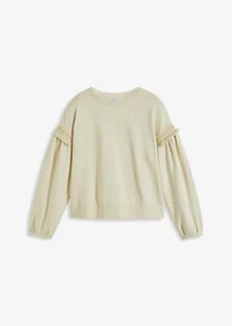 Sweatshirt mit Paspelierung Gr. 48/50 Natur Damen Langarm-Shirt Oberteil Neu* - Bild 1 von 1