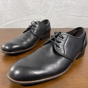 John Varvatos star USA punta piatta oxford L nero pelle pizzo uomo 8,5 - Foto 1 di 10