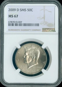 Medio dólar Kennedy 2009-D calidad NGC MS67 SMS - Imagen 1 de 2