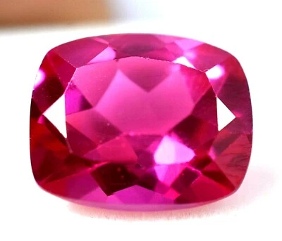 6.40 Ct Natural Pinkish Red Ruby Cushion Cut GGL Certified AAA+ Treated Gemstone - Image 1 of 4