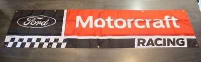 Bandeira de corrida Ford Motorcraft grande 2x8 pés carro mecânico garagem - Imagem 1 de 4