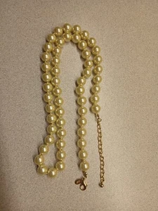 Joan Rivers Beautiful 33" Individually Knotted Faux Pearl Necklace Cream - Picture 1 of 5