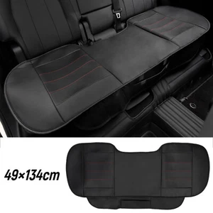 Universal Car Rear Back Seat Cover Protector PU Leather Mat Pad Chair Cushion - Picture 1 of 6