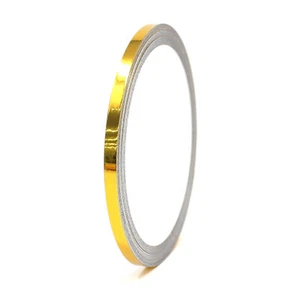 Tiras decorativas de 8,5 m 4 mm cromo oro coche moto tiras decorativas rayas laterales - Imagen 1 de 7