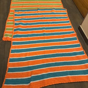 Decke Wolle Stuhlkissen Patchwork Überwurf, Häkeldecke 2 Stück - Bild 1 von 4