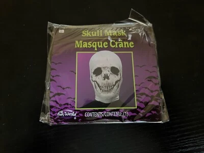 Fun World Halloween Horror Skull Skeleton Stocking Mask, White, One-Size - Image 1 of 2