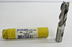 Cortador Morse 5/8" HSS fresa de propósito general 4 flautas vástago de 5/8" #M9-31 - Imagen 1 de 12