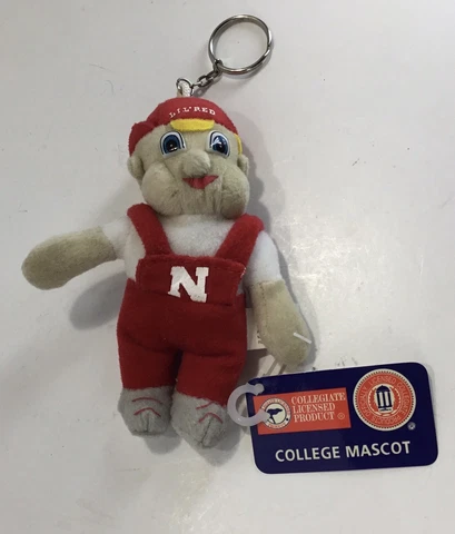 Nebraska Cornhuskers Plush Keychain Lil’ Red Mascot 5” Inches In Length Cover