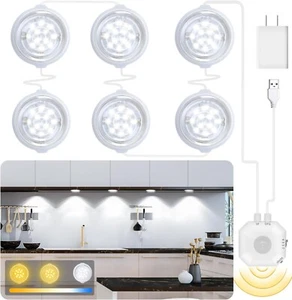 Luces Sensor de Movimiento para Gabinete Luces de Gabinete de Cocina con Enchufe - Picture 1 of 7