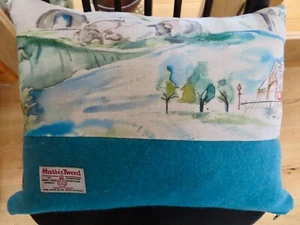 Harris Tweed & Voyage Pigs - 18 x 14” -Cushion Cover One Only - Picture 1 of 9