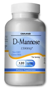 D-Mannose Capsules 120 Capsules 1500mg Serving UTI Relief Urinary Tract USA SHIP - Picture 1 of 3