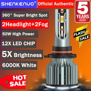 For 2014 2015 GMC Sierra 1500 6000K 9012 LED Headlight + 5202 Fog Light Bulbs Q8 - Picture 1 of 19
