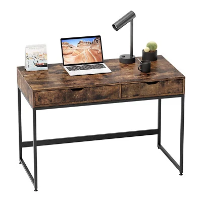 Bestier Office Writing Computer Workstation Office Desk w/ 2 Drawers (Open Box) - Image 1 of 4
