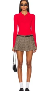 Commense Plissee Minirock Tweed M (28) Preppy kariert gefüttert Skort Neu mit Etikett - Bild 1 von 10